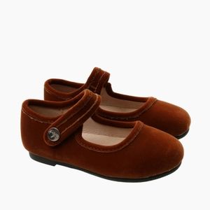 Zeebra Shoes Baby Velvet Mary Jane English Tea
